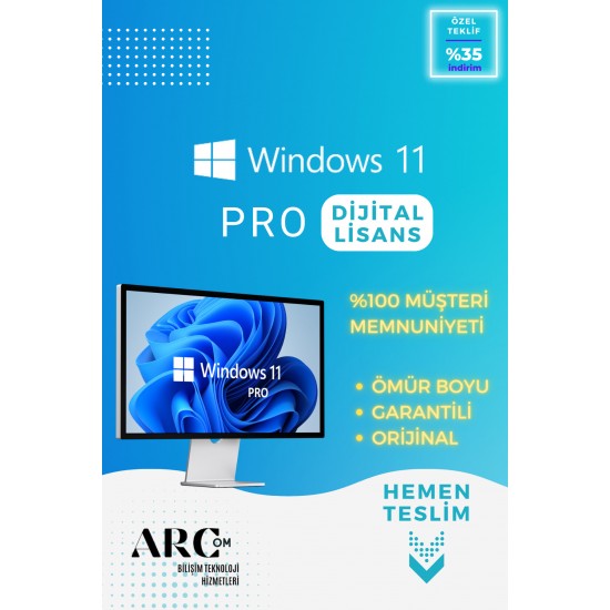 Windows 11 PRO OEM - Dijital Lisans Anahtarı - ORİJİNAL, ÖMÜR BOYU, GARANTİLİ, ESD KEY HEMEN TESLİM